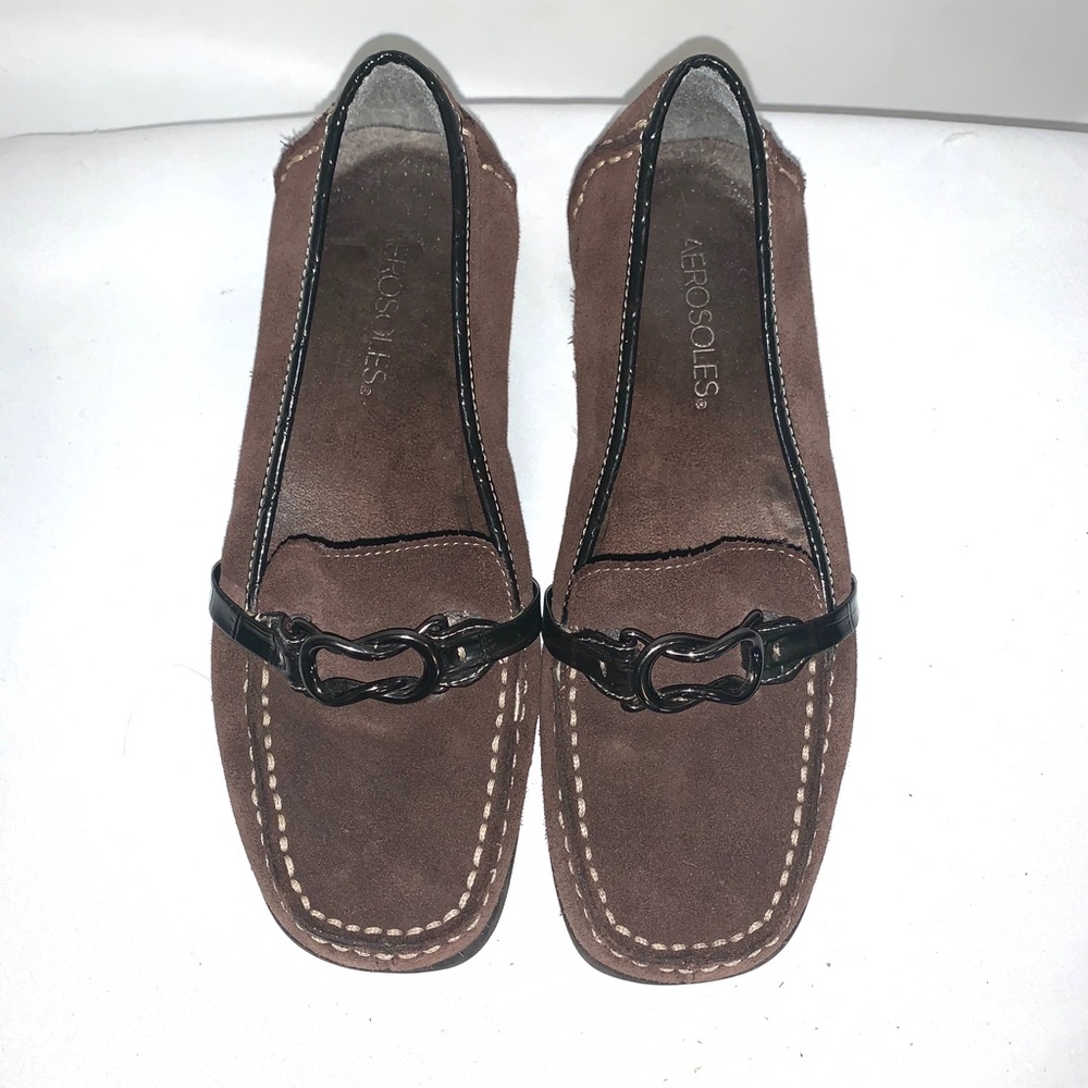Aerosoles Matter of Fact brown leather slip on